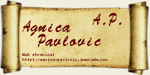 Agnica Pavlović vizit kartica